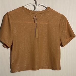 SKIMS tee shimmer metallic XL NWT